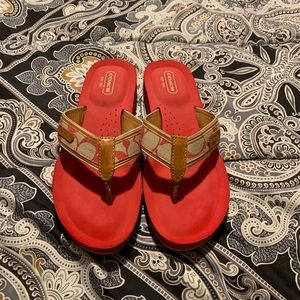 Authentic Coach flip flops
